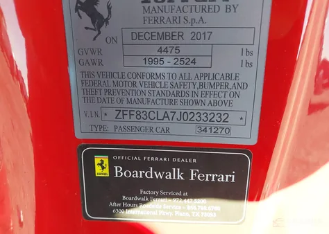 ZFF83CLA7J0233232